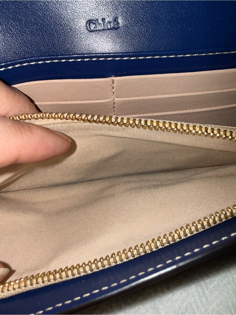 Chloé colorblock leather long flap wallet - Picture 6 of 8